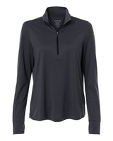 North End Women's JAQ Stretch Performance Quarter-Zip. NE405W - Carbon/ Black