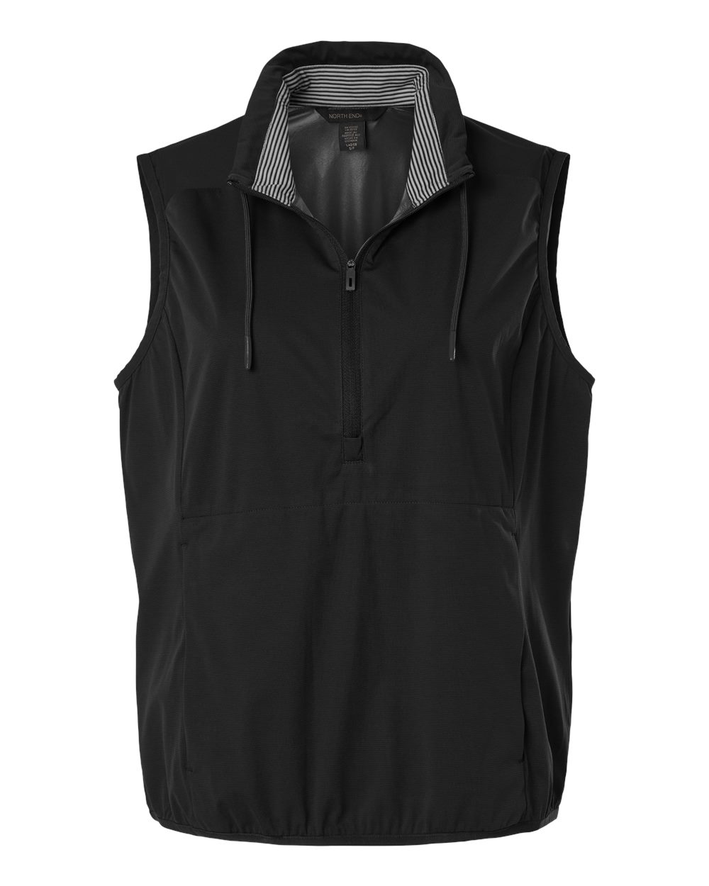 North End Men's Network Lightweight Quarter-Zip Vest. NE76 - Black Heather