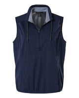 North End Men's Network Lightweight Quarter-Zip Vest. NE76 - Classic Navy Heather