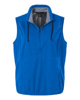 North End Women's Network Lightweight Quarter-Zip Vest. NE76W - Light Nautical Blue Heather