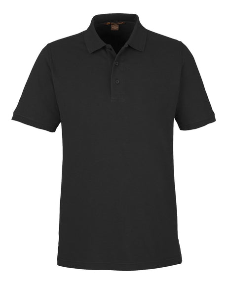 Harriton Men's Valiant Cotton Snag Protect Polo. M205T - Black