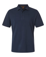 Harriton Men's Valiant Cotton Snag Protect Tipped Polo. M215 - Dark Navy/ Dark Charcoal