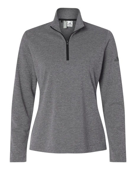 Adidas Women's Lightweight Quarter-Zip Pullover. A400 - Black Heather