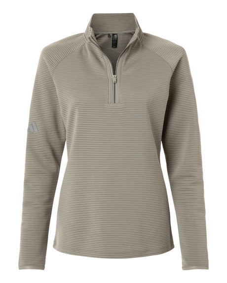 Adidas Women's Spacer Quarter-Zip Pullover. A589 - Silver Pebble