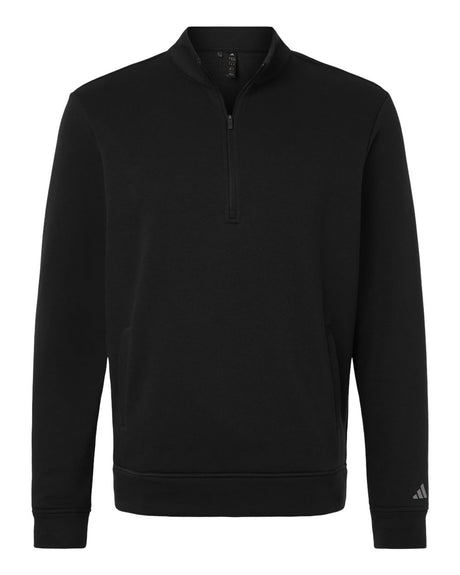 Adidas Men's Elevated Fleece Quarter-Zip Pullover. A721 - Black