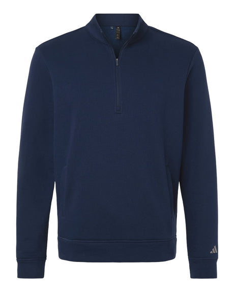 Adidas Men's Elevated Fleece Quarter-Zip Pullover. A721 - Collegiate Navy