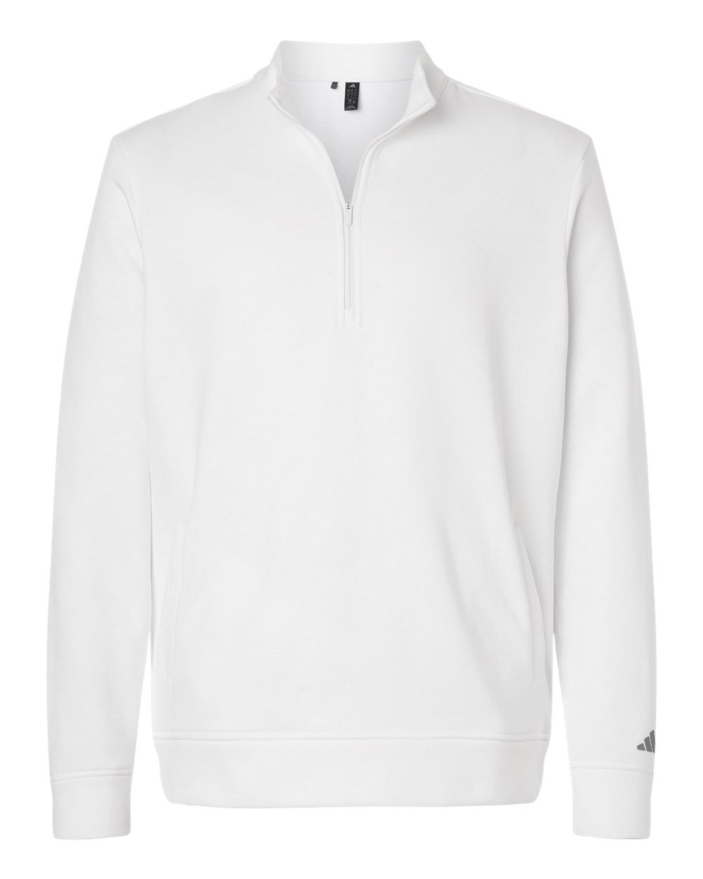 Adidas Men's Elevated Fleece Quarter-Zip Pullover. A721 - Core White
