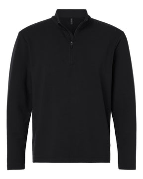 AllPro Men's Stretch Quarter-Zip Fleece Pullover. STF870 - Black