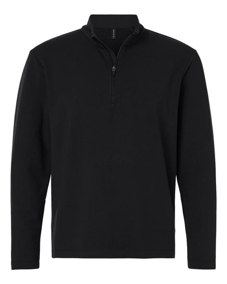 AllPro Men's Stretch Quarter-Zip Fleece Pullover. STF870 - Black
