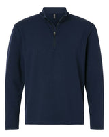 AllPro Men's Stretch Quarter-Zip Fleece Pullover. STF870 - Navy