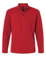AllPro Men's Stretch Quarter-Zip Fleece Pullover. STF870 - Red