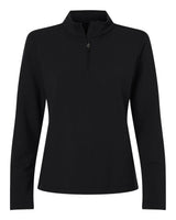 AllPro Women's Stretch Quarter-Zip Fleece Pullover. STF870L - Black