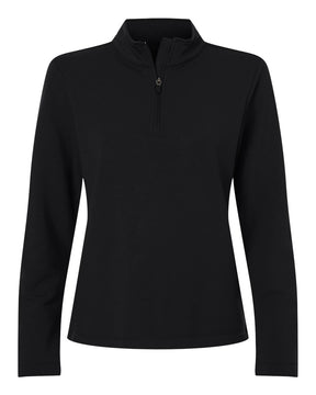 AllPro Women's Stretch Quarter-Zip Fleece Pullover. STF870L - Black