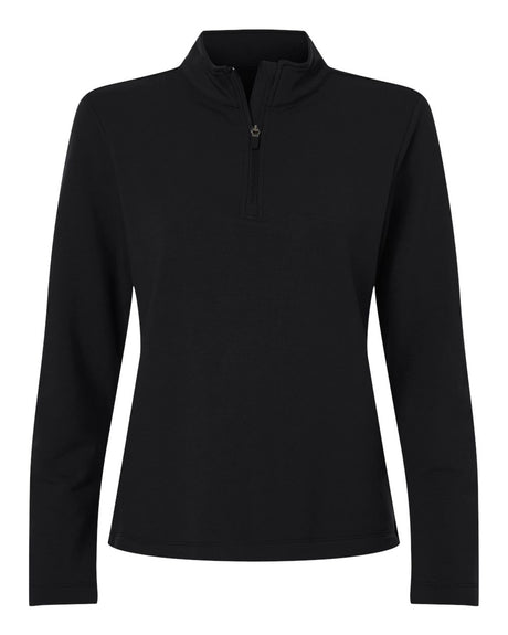 AllPro Women's Stretch Quarter-Zip Fleece Pullover. STF870L - Black