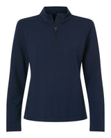 AllPro Women's Stretch Quarter-Zip Fleece Pullover. STF870L - Navy