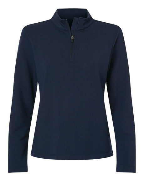 AllPro Women's Stretch Quarter-Zip Fleece Pullover. STF870L - Navy