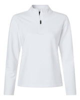AllPro Women's Stretch Quarter-Zip Fleece Pullover. STF870L - White
