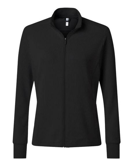 Adidas Women's Performance Textured Full-Zip Jacket. A1015 - Black