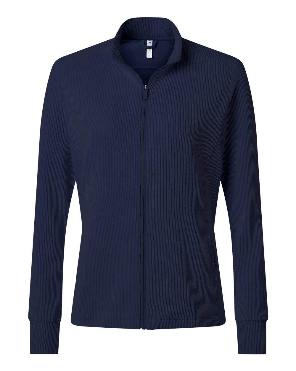 Adidas Women's Performance Textured Full-Zip Jacket. A1015 - Collegiate Navy