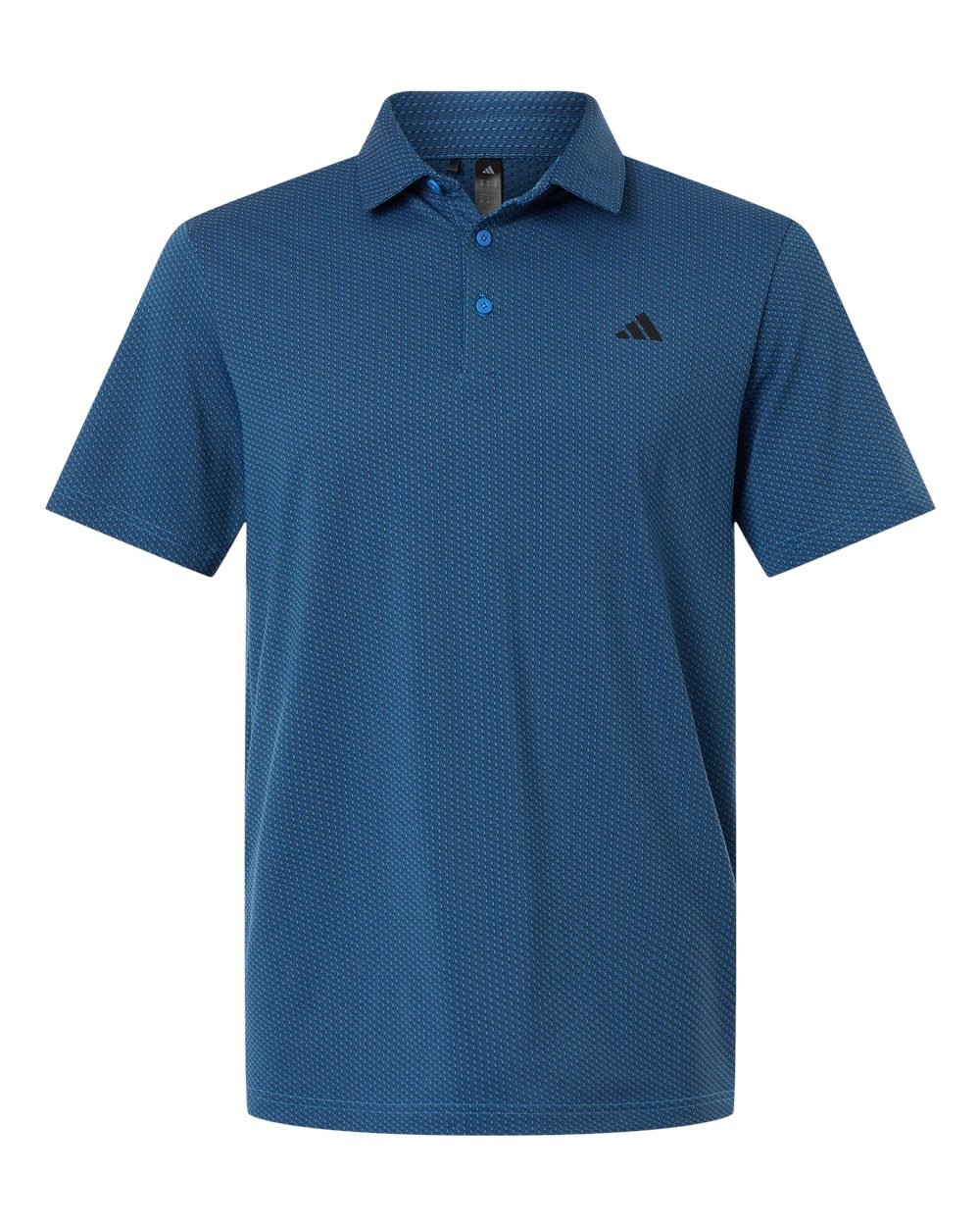 Adidas Men's Performance Textured Polo. A2024 - Lucid Ray Blue/ Black
