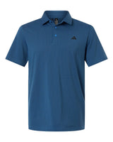Adidas Men's Performance Textured Polo. A2024 - Lucid Ray Blue/ Black