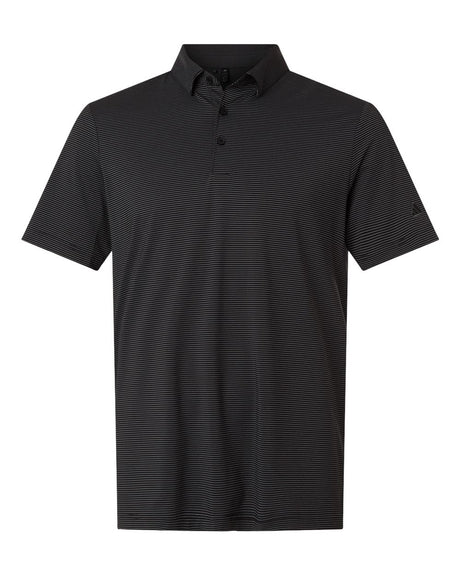 Adidas Men's Ultimate365 Pencil Stripe Climacool Polo. A2026 - Carbon/ Black