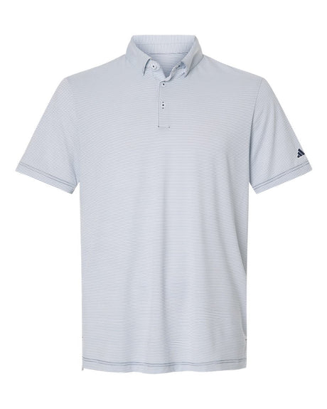 Adidas Men's Ultimate365 Pencil Stripe Climacool Polo. A2026 - White/ Collegiate Navy