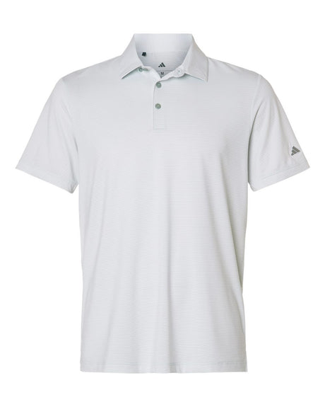 Adidas Men's Ultimate365 Pencil Stripe Climacool Polo. A2026 - White/ Wonder Sage