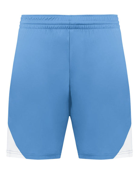 Augusta Sportswear Men's Step-Back Basketball Shorts. 1736 - Columbia Blue/ White
