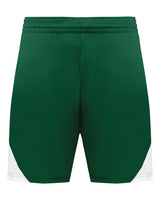 Augusta Sportswear Men's Step-Back Basketball Shorts. 1736 - Dark Green/ White