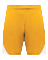 Augusta Sportswear Men's Step-Back Basketball Shorts. 1736 - Gold/ White