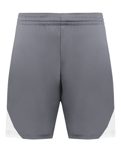 Augusta Sportswear Men's Step-Back Basketball Shorts. 1736 - Graphite/ White