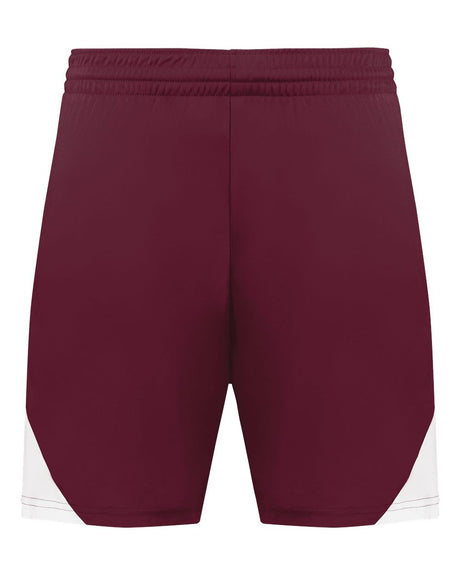 Augusta Sportswear Men's Step-Back Basketball Shorts. 1736 - Maroon/ White