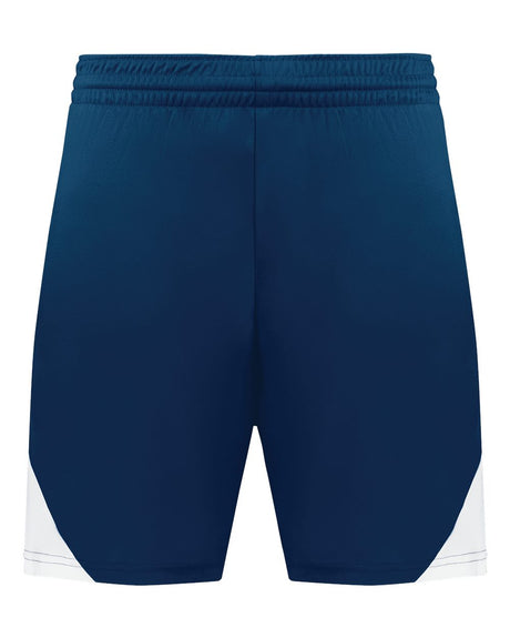 Augusta Sportswear Men's Step-Back Basketball Shorts. 1736 - Navy/ White