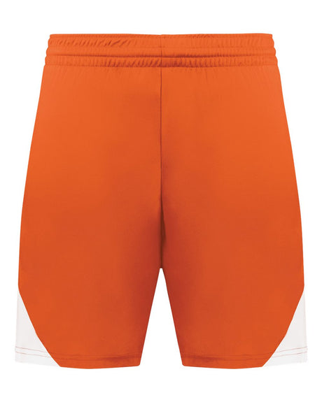 Augusta Sportswear Men's Step-Back Basketball Shorts. 1736 - Orange/ White