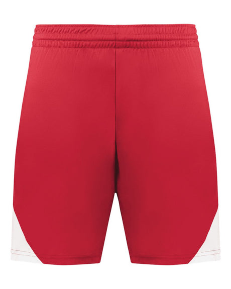 Augusta Sportswear Men's Step-Back Basketball Shorts. 1736 - Red/ White