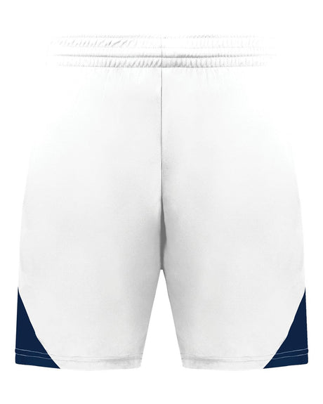 Augusta Sportswear Men's Step-Back Basketball Shorts. 1736 - White/ Navy