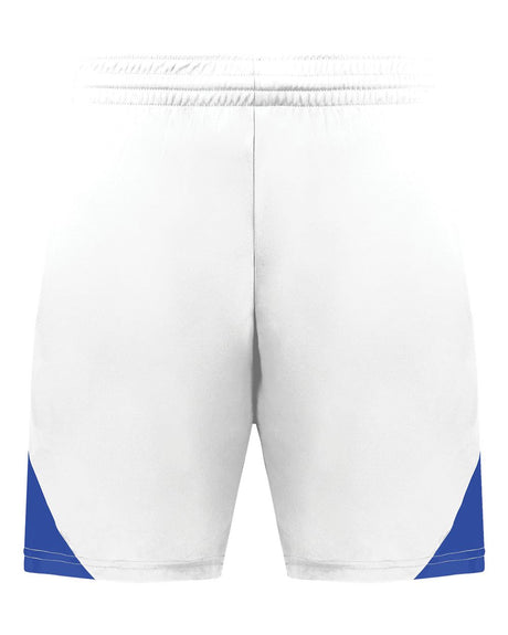 Augusta Sportswear Men's Step-Back Basketball Shorts. 1736 - White/ Royal