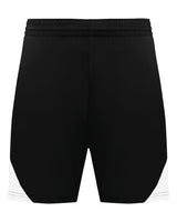 Augusta Sportswear Youth Step-Back Basketball Shorts. 1737 - Black/ White