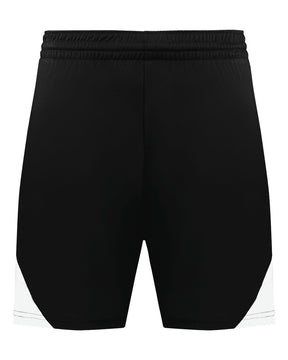 Augusta Sportswear Youth Step-Back Basketball Shorts. 1737 - Black/ White