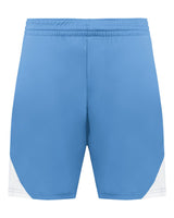 Augusta Sportswear Youth Step-Back Basketball Shorts. 1737 - Columbia Blue/ White
