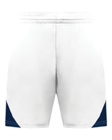 Augusta Sportswear Youth Step-Back Basketball Shorts. 1737 - White/ Navy