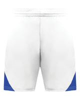 Augusta Sportswear Youth Step-Back Basketball Shorts. 1737 - White/ Royal