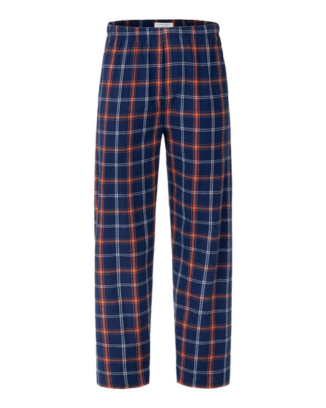 Boxercraft Men's Harley Flannel Pants. BM6624 - Varsity Navy Orange Plaid