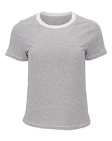 Boxercraft Women's Contrast Stitch Baby Tee. BW2106 - Oxford Heather