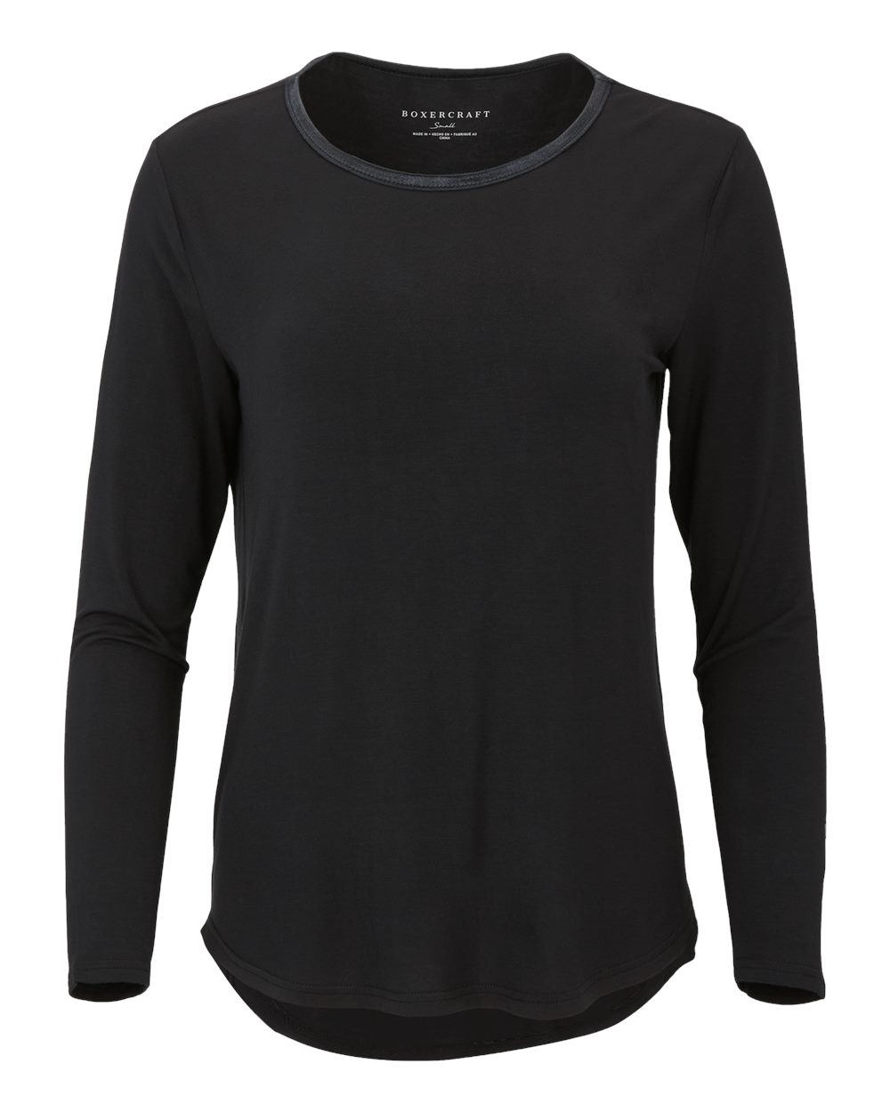 Boxercraft Women's Bamboo Long Sleeve T-Shirt. BW3102 - Black