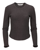 Boxercraft Women's Waffle Knit Baby Long Sleeve T-Shirt. BW3103 - Charcoal Heather