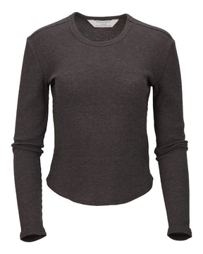 Boxercraft Women's Waffle Knit Baby Long Sleeve T-Shirt. BW3103 - Charcoal Heather