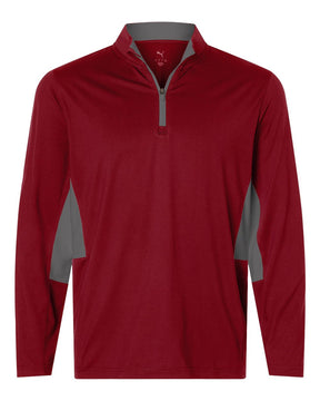 Puma Golf Men's Pure 2.0 Quarter-Zip. 628858 - Dark Crimson/ Slate Sky