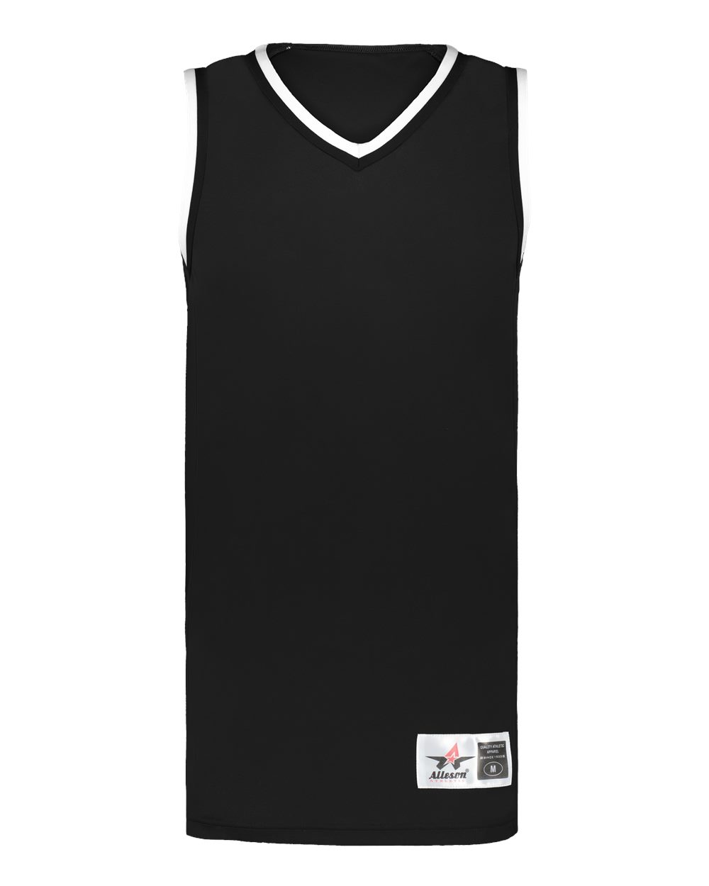 Alleson Athletic Men's Retro Basketball Jersey. A51000 - Black/ Black/ White